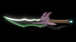 Rasakas Venom Fang game-asset, dagger, rzyas, solo-leveling, solo-leveling-dagger, rasaka, rasaka-fang