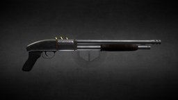 Shotgun anim, wigns3d, substance, weapon, unity, unity3d, shotgun, gimp
