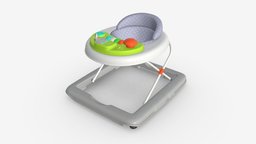 Baby go round walker wheel, red, little, baby, kid, toy, boy, small, button, child, walker, support, go, round, abc, step, toddler, girl, 3d, pbr