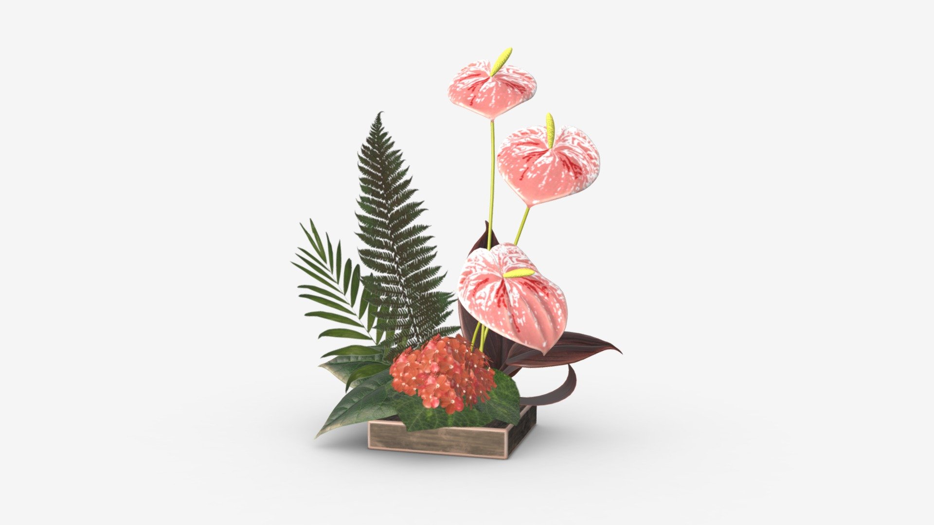 Anthurium artificial 01 - Buy Royalty Free 3D model by HQ3DMOD (@AivisAstics) 3d model