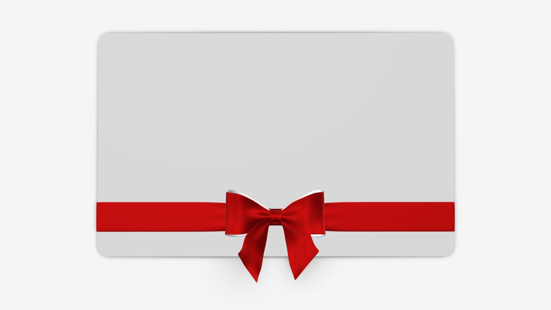 Christmas gift card with ribbon 03 - Buy Royalty Free 3D model by HQ3DMOD (@AivisAstics) 3d model