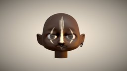 Cartoon face masai, cartoonhead, substancepainter, maya, zbrush, highpoly, cartoonface, caracartoon