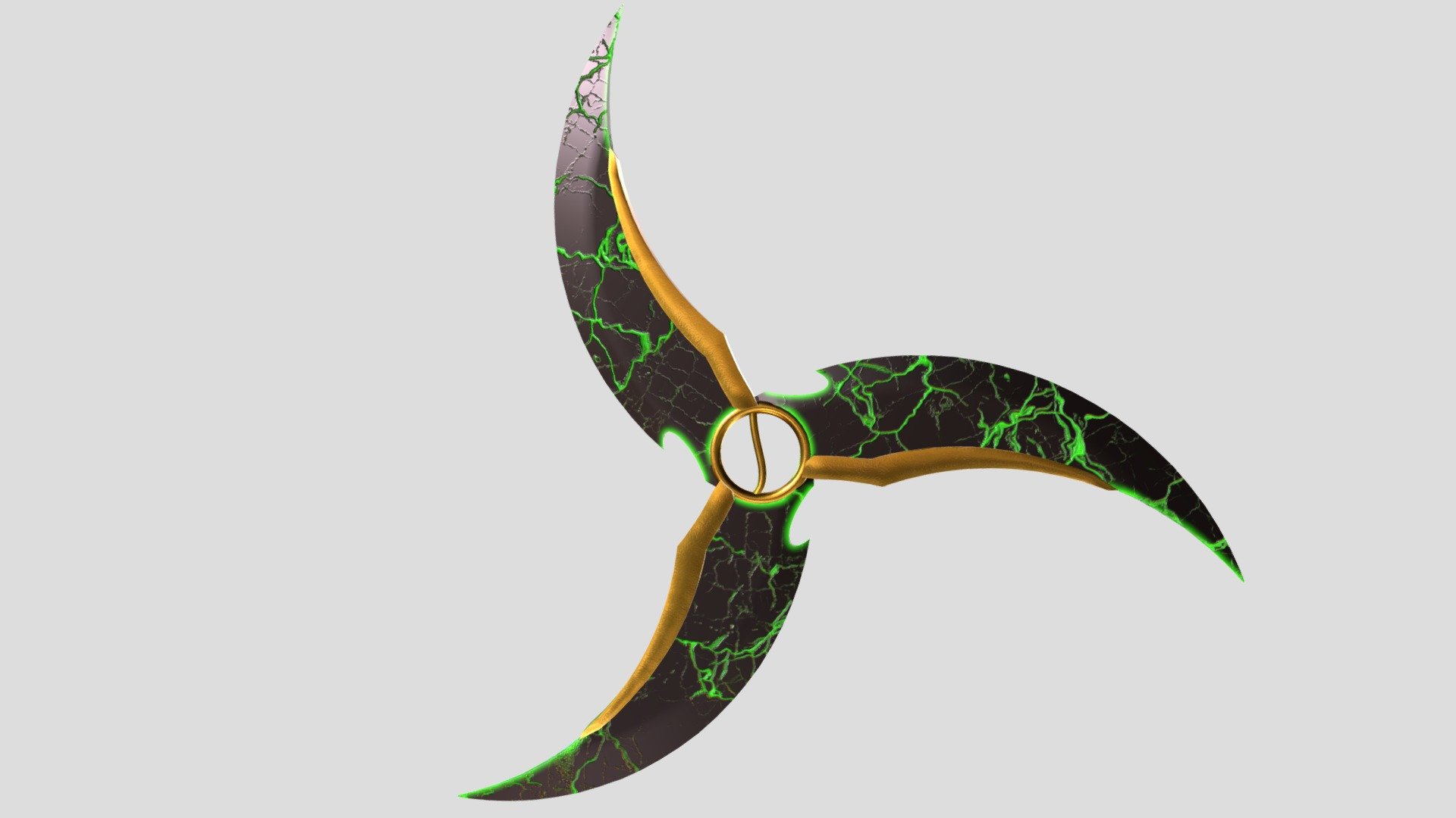 A Combination of the Tri-Crescent Decimator and the Felbind Warglaives. Wanting to recreate my currently most popular model with cleaner topology and materials, as well as a fresh design I really like the Fel material I created and it pairs well with the gold armour 3d model