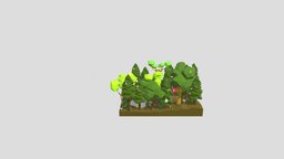 BOSQUE MAGICO bosque, magia, mushroom-house, hadas, 3d, blender3d, cuento, fairytalechallenge