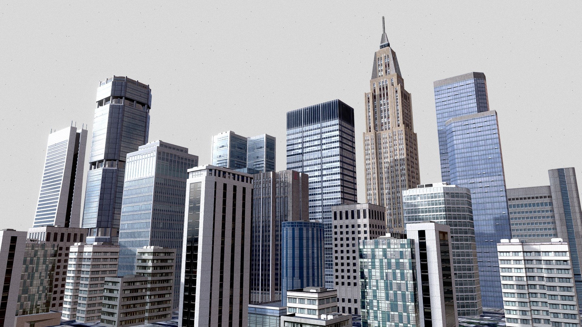 Some low-poly buildings made for my work, which need a distant background of mass cityscape.
All buildings are around 200 faces, good for massive use, and has decent realistic with good lighting and post processing.
Textures are photos from textures.com.
Hope it can save you some time, If it dose, I might consider making a night version.

 - Low-poly City Buildings - Download Free 3D model by smooth998 3d model