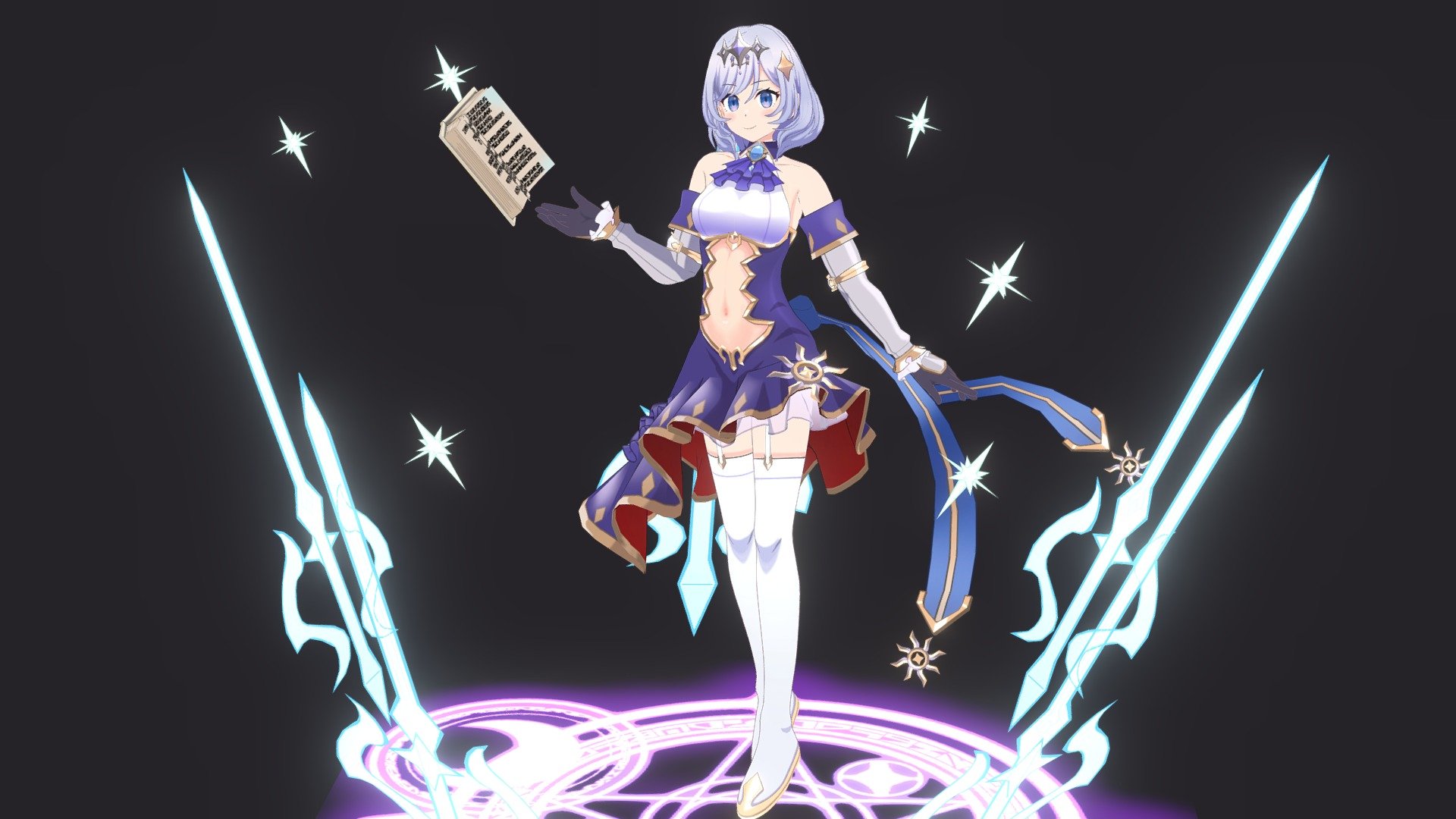 DMMのソシャゲ ティンクルスターナイツより星見フィオナさんです。 - Fiona Hoshimi (Twinkle Starknights) - 3D model by tarako_ko 3d model