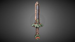 Cartoon Fantasy Sword substancepainter, substance, weapon, low-poly, cartoon, 3dsmax, gameart, sword