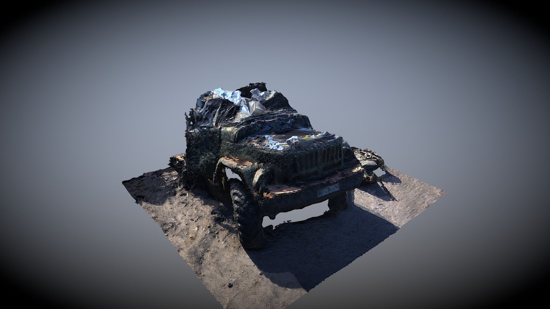 Amderma beach, Kara Sea, Arctics - Car wreck - 3D model by AVZ (@micropalaeontology) 3d model