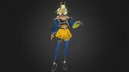 Restorer Worker Bee No. 5 substance, painter, maya, character, handpainted, scifi, female