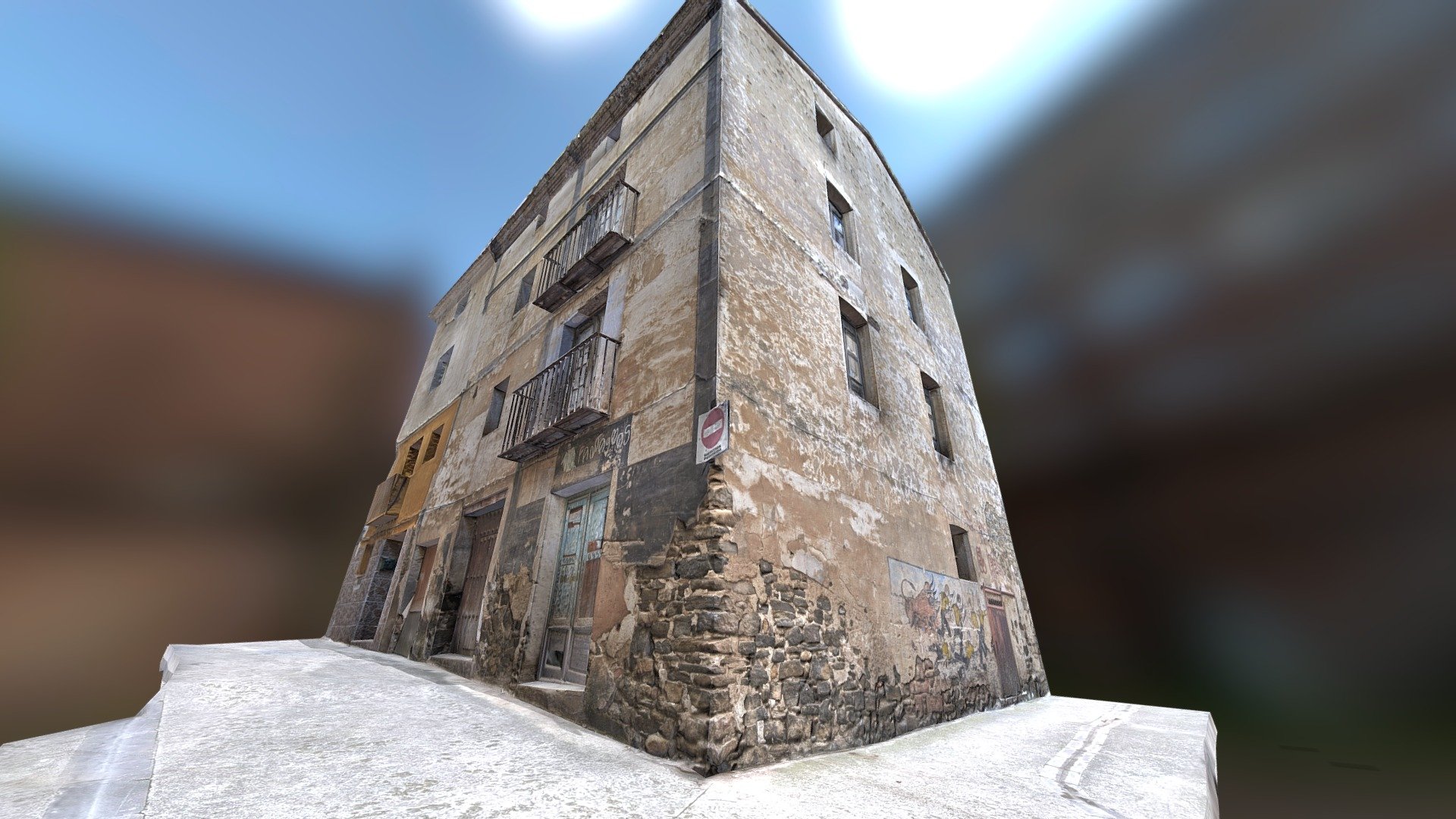 Quick retopo, ultra low poly.

Facades street scan

Raw scan model: https://skfb.ly/o8trB - Igea Street Retopo - Buy Royalty Free 3D model by Fovea (@3dfovea) 3d model