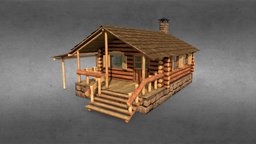 Small Log Cabin with Interior