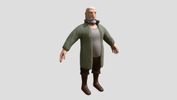 Fisherman Lowpoly fisherman, pecheur, lowpoly
