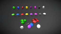 Gems, Item Set crystal, pickup, gem, rupee, diamond, gems, collectibles, gemstone, animated, colours