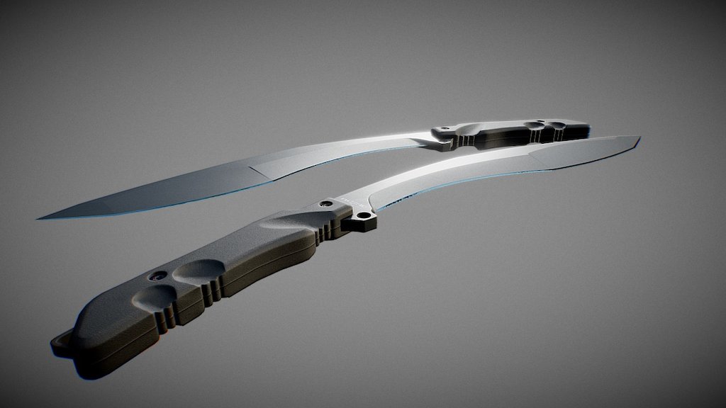 Fox Military Extreme Tactical Kukri - 3D model by GameWeapons 3d model