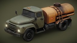 Tanker Truck truck, gas, oil, gasoline, apocalyptic, soviet, tanker, transport, post, rusty, airport, russian, 4k, fuel, old, tank, ussr, lorry, game, blender, pbr, industrial, noai