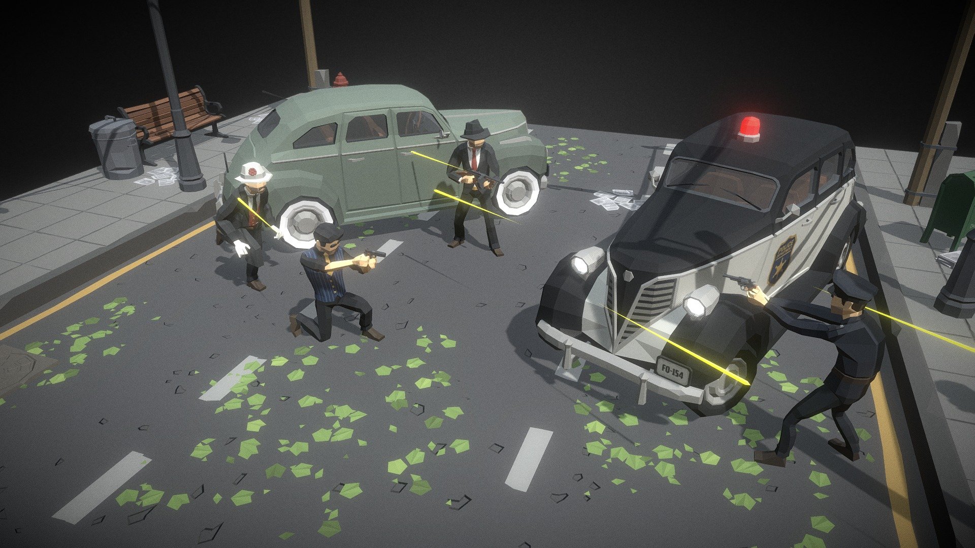 Mafia LowPoly Pack - 3D model by Tarasov3D 3d model