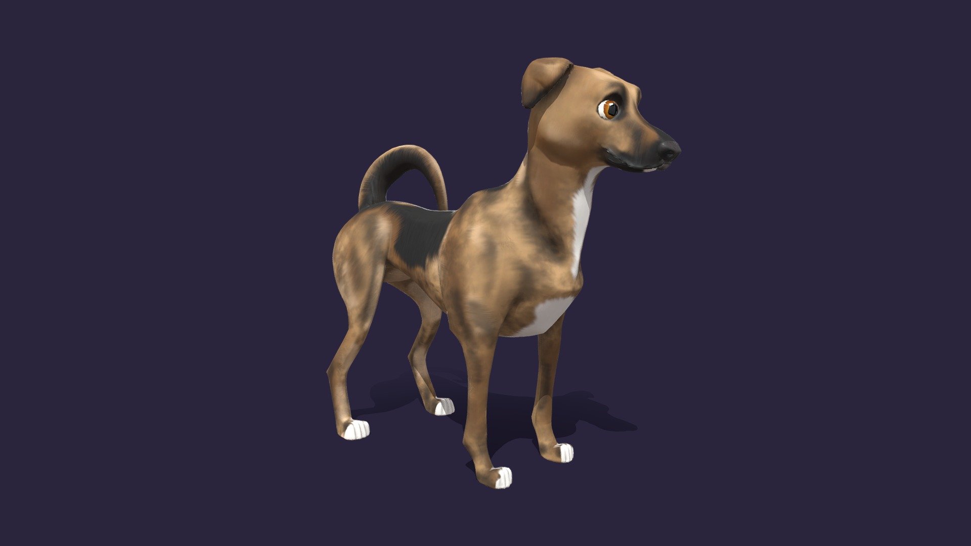 A model of a semi stylized dog named Max - Max dog - 3D model by Lídia García Romero (@lgrpainting) 3d model