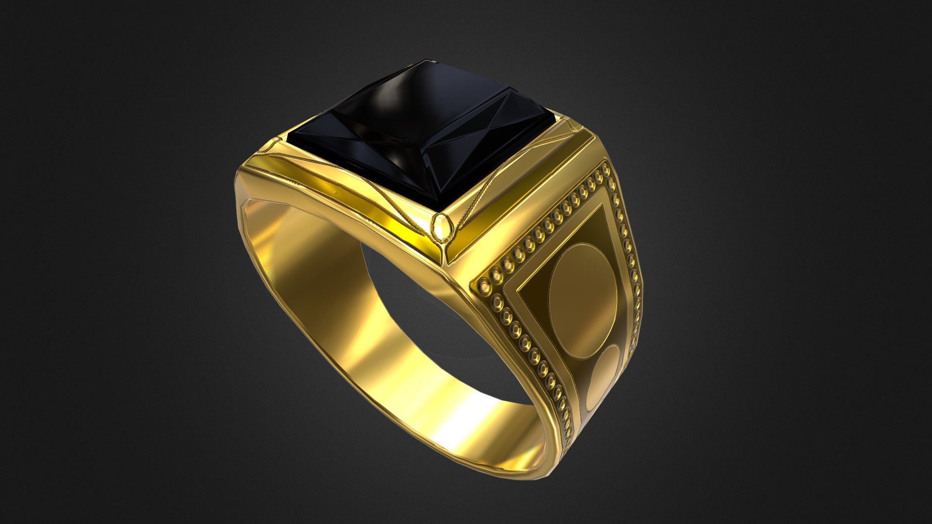 Golden ring with an admirable sapphire stone as a highlight, in addition to its striped and circular details with an appearance of oxidation. The model is low-poly, great to be used as a collectible, souvenir or source of power and skills in RPG games, and can also be used as a small decoration in scenario renders.

Anel dourado com uma admirável pedra de safira como destaque, além de seus detalhes listrados e circulares com aparência de oxidação. O modelo é low-poly, ótimo para ser usado como um colecionável, souvenir ou fonte de poder e habilidades em jogos RPGs, e também podendo ser utilizado como pequena decoração em renders de cenários.

Included in the File:
​
Base Color
Normal Map
Roughness Map
Metallic Map
Height Map
.OBJ, .FBX, .DAE and .3DS archive

Please leave your assessment and suggestion, this is very important for us to continue making assets. Thanks! - Ring Golden Black Sapphire Low Poly - Buy Royalty Free 3D model by Carlbon 3D (@3DCarlbon) 3d model