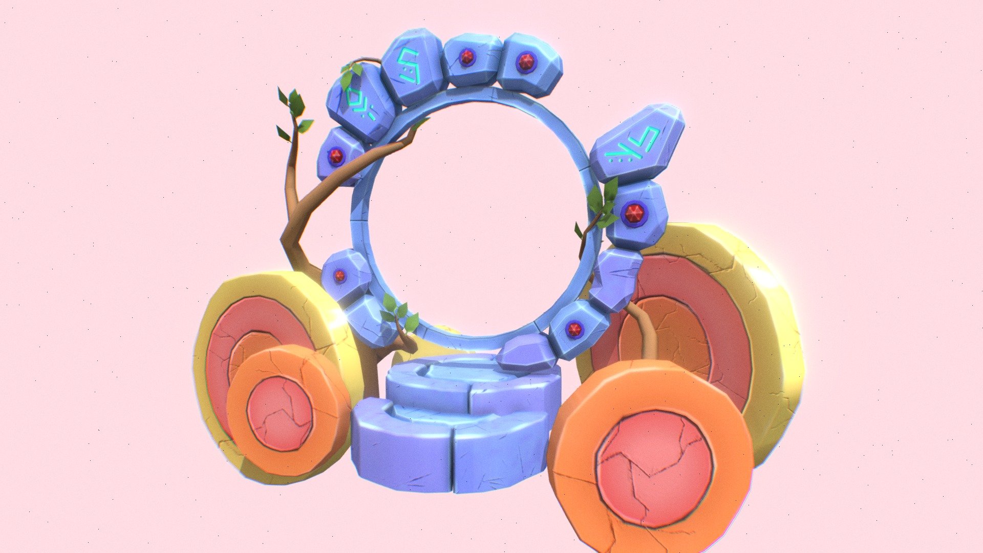 Summary
Fantasy Magic Warp portal with handpainted texture. It's compatible for Games, VR/AR.
Import the Warp Portal with toon- design into your world and have fun creating wonderful games and metaverse world!

Description
Textures
-Albedo
-Normal
-Metalic
-Roughness
-AO

Hi-resolution : 4096*4096
Low-Resolution:
Compression is done while taking visibility into consideration. The size is only 629kb.

Shaders
Including below shaders with MIT License

Gradient Skybox Shaders for Unity
Unlit_WF_ShaderSuite - Fantasy Handpainted Portal - 3D model by CHAOSRU (@chaosru_jp) 3d model