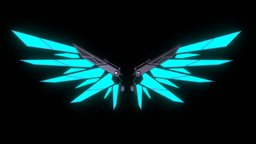 Mechanic Wing future, mechanical, army, fight, wings, cyber, tech, robotic, cyberpunk, mecha, cyborg, android, glow, glowing, character, game, art, design, military, futuristic, technology, fantasy, robot, light, wing