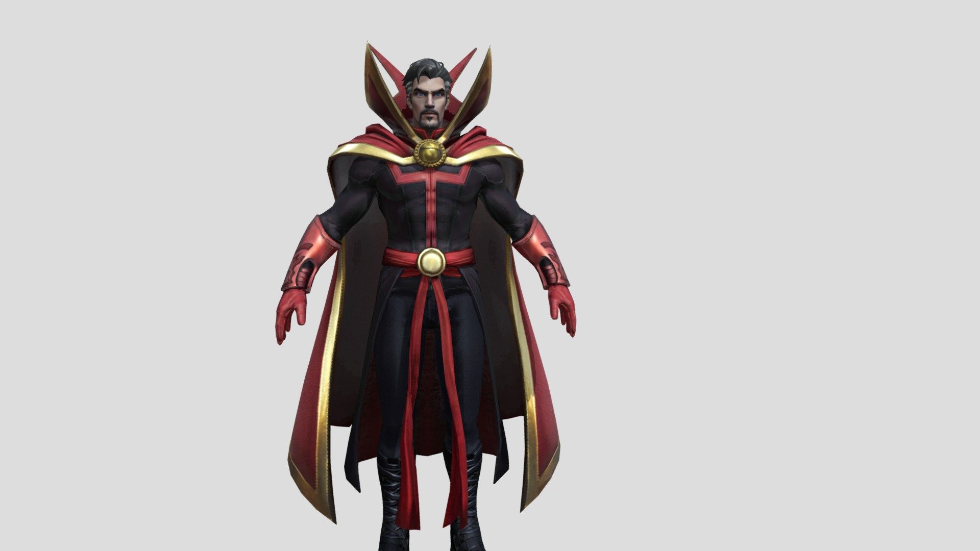 Doctor Strange, also known as Stephen Strange, is a superhero in the Marvel Comics universe and a member of the secret society known as the Illuminati. The Illuminati is a group of powerful and influential individuals, including Iron Man and Black Bolt, who work behind the scenes to manipulate world events and protect the planet from threats beyond the comprehension of regular humans. Doctor Strange, as the Sorcerer Supreme, brings his mastery of the mystic arts to the group to aid in their missions 3d model