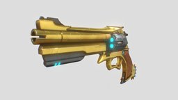 Cole Cassidys Peacekeeper revolver, overwatch, mccree, golden-weapon, peacekeeper