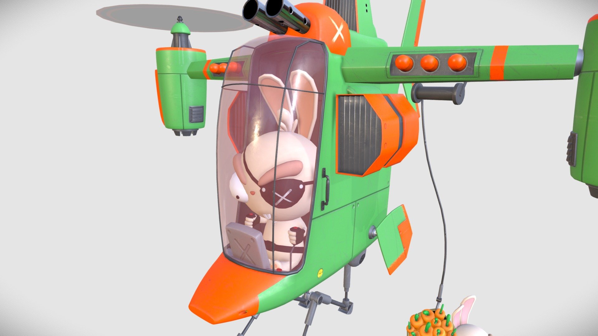 My carrots Mwahahaha.

This is my last project, I decided to make this model based on a concept of one of the artists that I like. One of the most fun projects I’ve ever had! I hope you just have fun like me. I do this model in 3DS Max and the texture in Quixel Suite. 

It’s a 3D Model based on Ido Yehimovitz Concept:
http://artofyido.blogspot.com.br/2014/05/aerial-collector.html

Original concept by Erin Hunting 
http://erinhunting.com/

You can see images here: 
https://www.behance.net/gallery/50374399/Aerial-Collector

So much carrots!!!
 - Aerial Collector - 3D model by Douglas Cechin (@douglascechin) 3d model