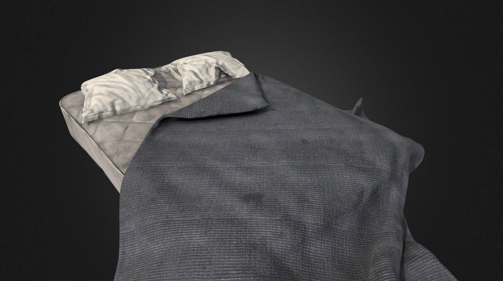 Here's a bed I made for my upcoming environment &lsquo;'Home Sweet Hole'&lsquo; - Dirty Bed - 3D model by Vincent3d 3d model