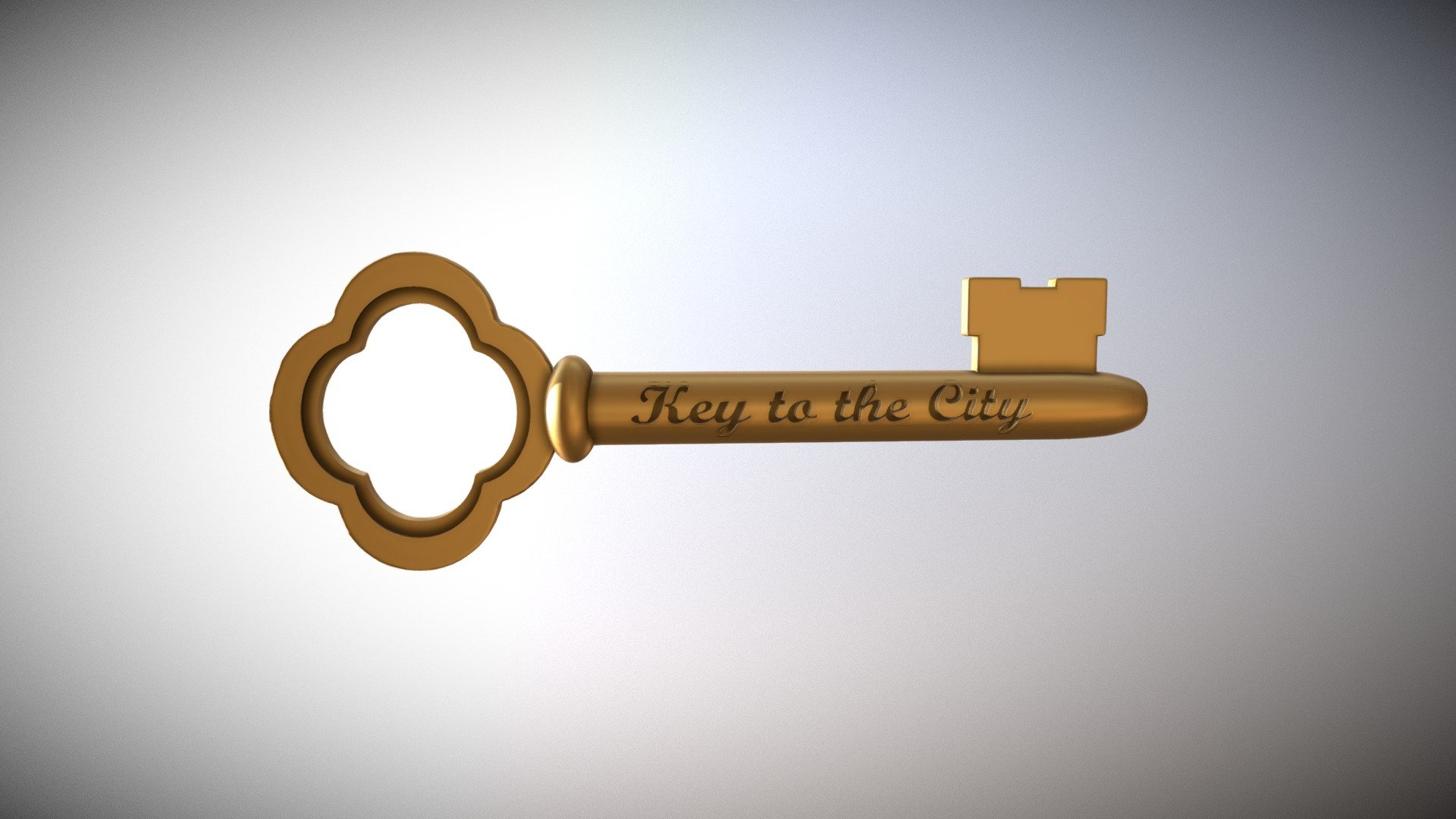 Key to the city modeled with zbrush for 3D printing or CNC milling 3d model