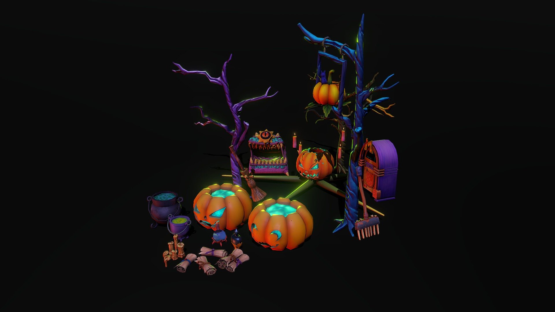 Game - Mussoumano Salvando as Latifas
http://www.maqna.com.br/pt/ - Stylized Halloween Assets - 3D model by GHB.3DArt 3d model