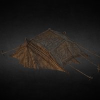 berber tent tent, desert, berber, low-poly