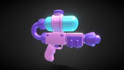 Water Gun Toy Pistol fps, toys, shooter, purple, sports, survival, park, pink, outdoor, simulator, entertainment, pistol, boys, activity, shooting, watergun, toygun, partygame, cartoon, weapons, gameasset, plastic, highpoly, guns, kids-toys, toyguns, waterblaster, qualitymodel, ieam