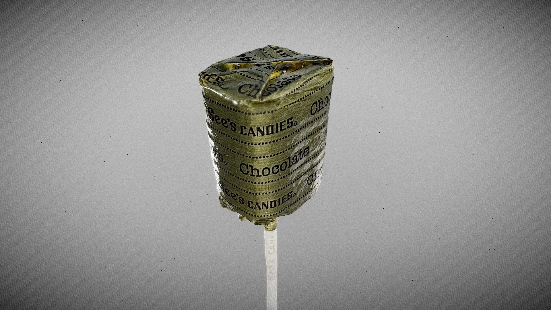 Indulge your sweet tooth with this exquisitely scanned 3D model of a See's chocolate sucker. Perfectly captured in every detail, this model is a true representation of the delicious confectionery. From the smooth chocolate coating to the intricate design on the sucker stick, every aspect has been expertly scanned to create an incredibly realistic and accurate model. Perfect for use in advertising, packaging design, or as a unique addition to your personal collection. Order yours today and savor the sweetness of this delicious treat in a whole new way 3d model