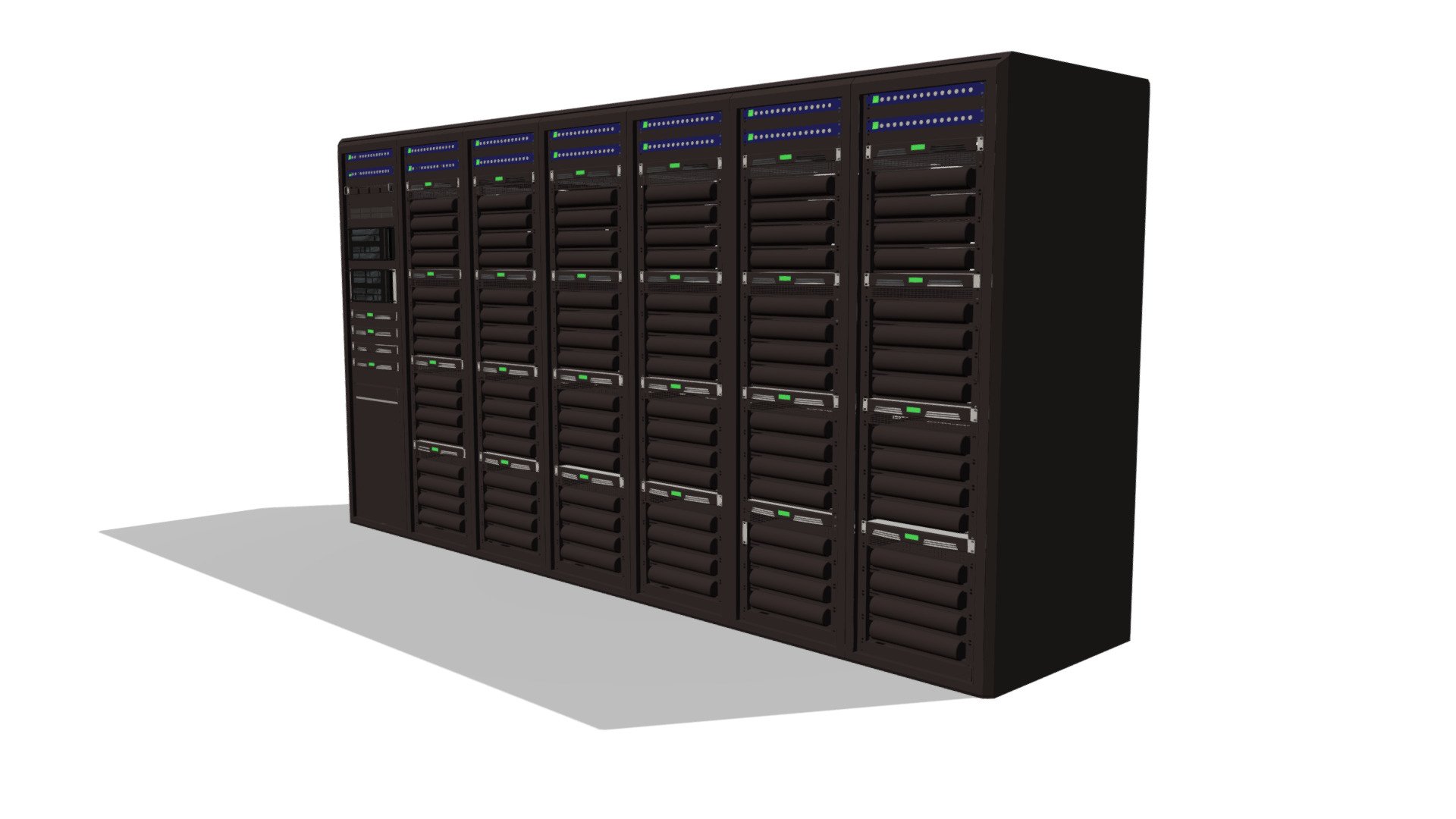 IPTV Distribution System 7 Bay

IPTV System Rack :-
https://sketchfab.com/3d-models/iptv-system-rack-4e076c4f55e04eb4b4c927462522054a

1RU Server :-
https://sketchfab.com/3d-models/1ru-server-f7dd5071280c4b64b37e3c9477095abb - IPTV System - 3D model by cavicom (@ASI) 3d model