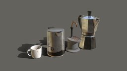 Coffee Makers prop, realitycapture, photogrammetry, pbr, gameasset