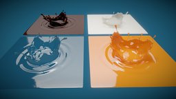 Crown Splash Set Vo-1 food, product, orange, crown, splash, chocolate, milk, water, juice, cinema-4d, choco