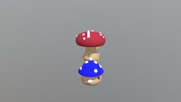 Mushroom Houses Textured 