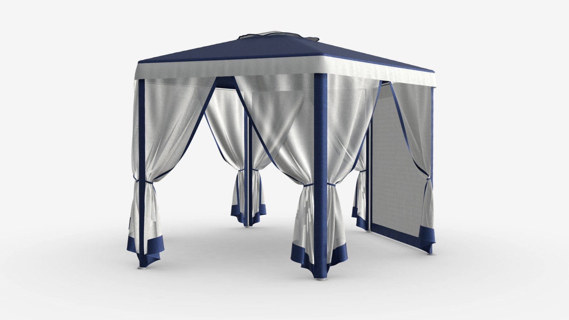 Hexagonal Garden Gazebo with Side Panels 01 - Buy Royalty Free 3D model by HQ3DMOD (@AivisAstics) 3d model