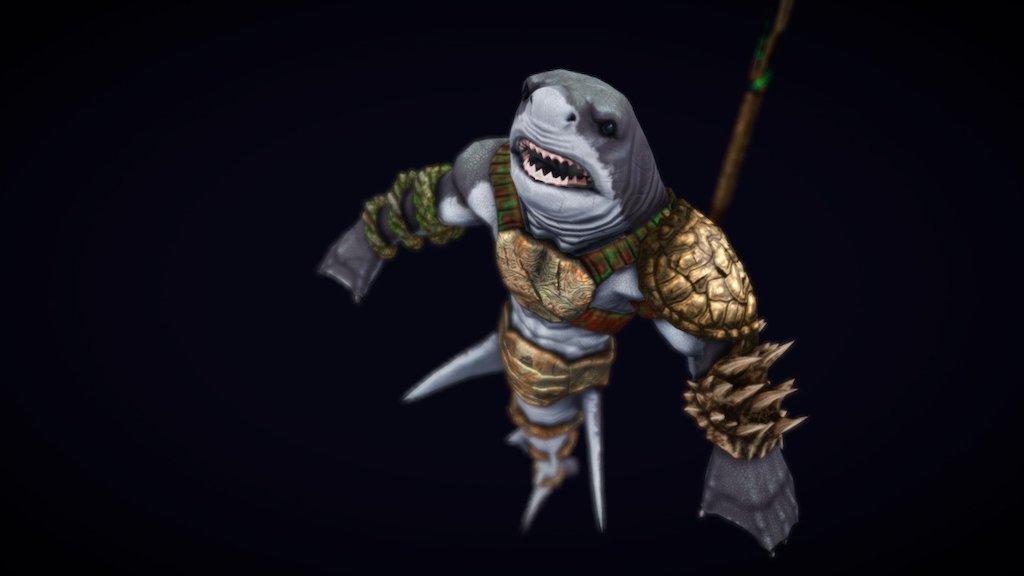 Sharkman - 3D model by Hmola 3d model