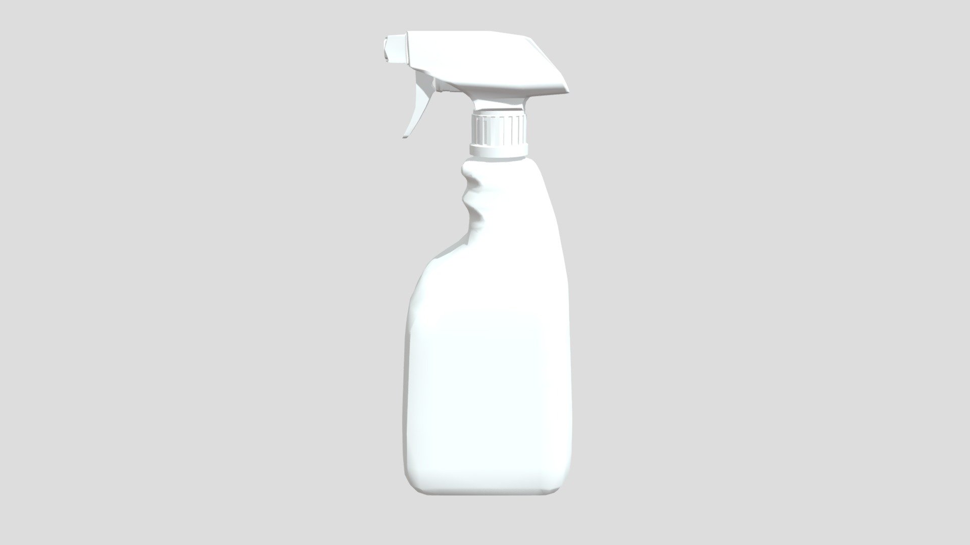 Simple 3D model of a plastic spray bottle made in Maya 3d model