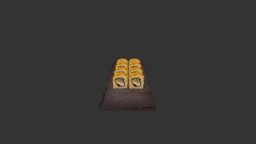 Tempura Roll With Squid sushi, 3dmodel