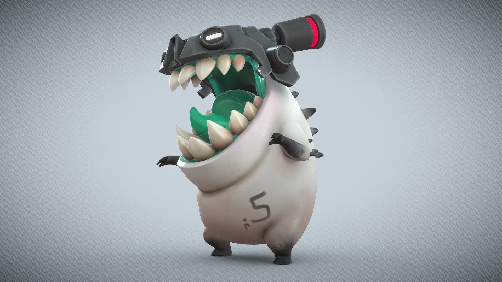 Yes, it bites!

This little gremlin based on the conept of Alexis Rives
https://www.artstation.com/artwork/nb6xO

Sculpted in ZBrush
Retopologized in Maya
Textured in Substance Painter - Crobus - Cute Creature - 3D model by Vivien Siemers (@vivien_siemers) 3d model