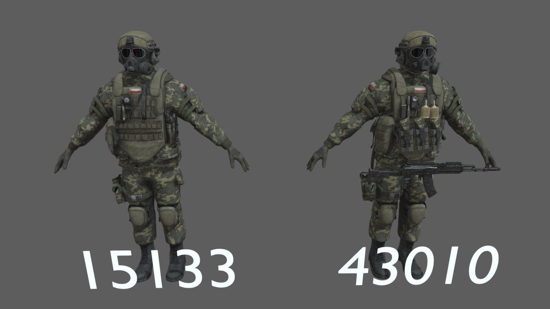 a simplified version of this model - https://skfb.ly/oHxtJ - Polish Soldier Low poly - Download Free 3D model by buh (@buh-late) 3d model