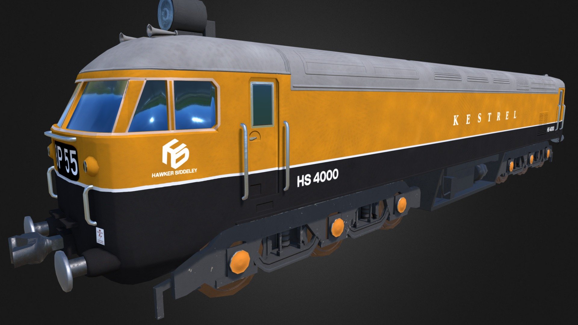 A prototype british locomotive built in 1967 as a technology demonstrator. The locomotive was sold the the soviet union in 1971 for testing and evaluationg technical components to improve their own locomotives.

https://en.wikipedia.org/wiki/British_Rail_HS4000 - Hs 4000 Kestrel - 3D model by Maartenk 3d model