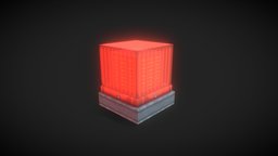 Alarm Light lamp, red, security, alarm, emergency, blockbench, minecraft-models, texturedmodel, minecraft, texture, military, technology, light, alarm_report