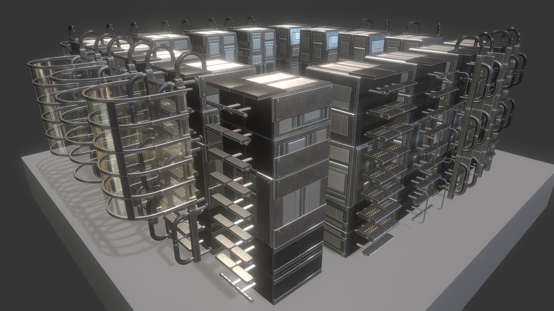 Here is the basic version of my modular sci-fi ladders design.

The set contains 72 components.




30 Ladder Components

18 Small Ladder Components

12 Glass Components

7 Floor Components

5 Wall Components



Rusty Version


Woody Verison


Red Version


White Plastic Version


Orange Version


Basic Version


Silver Version


Blue Version


Green Version


Test in Unreal - Sci-Fi Ladders (Basic Version) - Buy Royalty Free 3D model by 3DHaupt (@dennish2010) 3d model