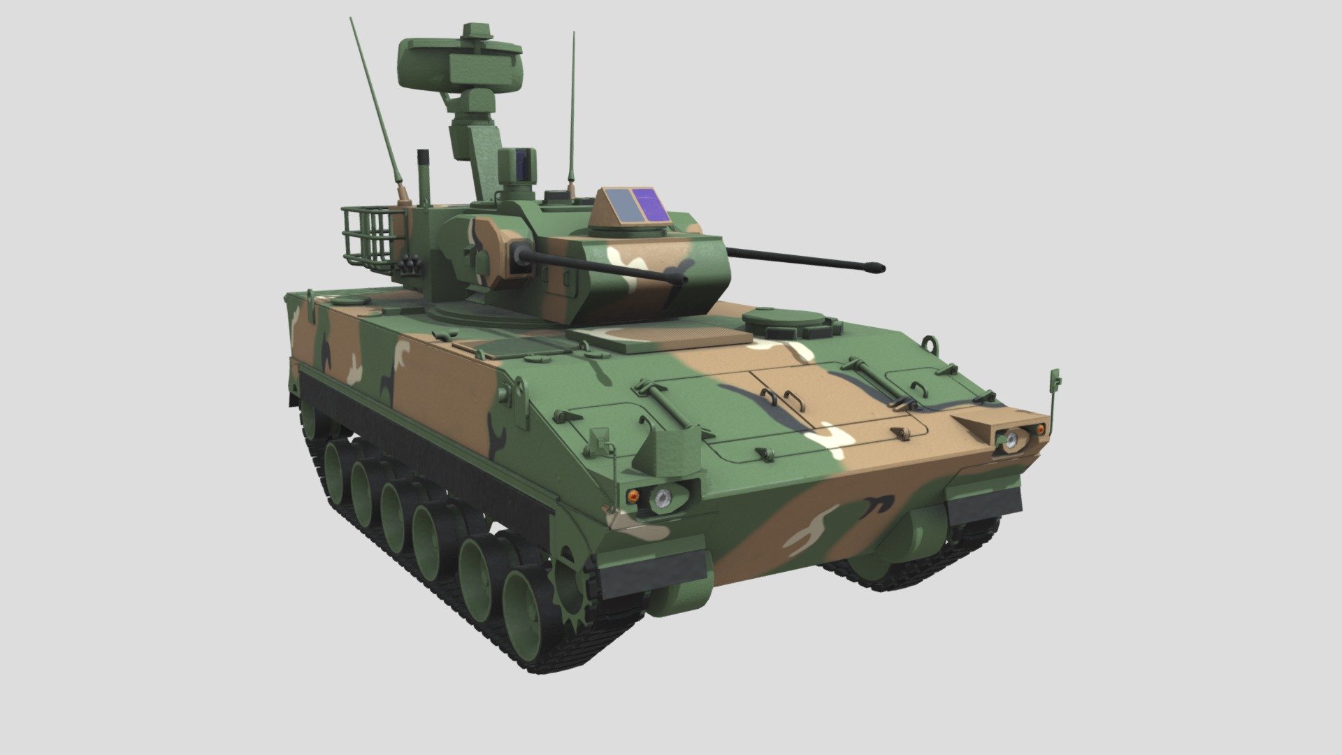 K-30 Biho twin 30 mm self-propelled anti-aircraft weapon - K-30 Biho - 3D model by Uniform008 3d model