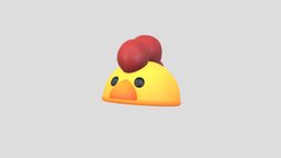Hat023 Chicken Hat hat, little, style, cap, prop, fashion, chicken, accessory, farm, head, yellow, headdress, costume, knit, beanie, wear, hen, cartoon, animal, clothing