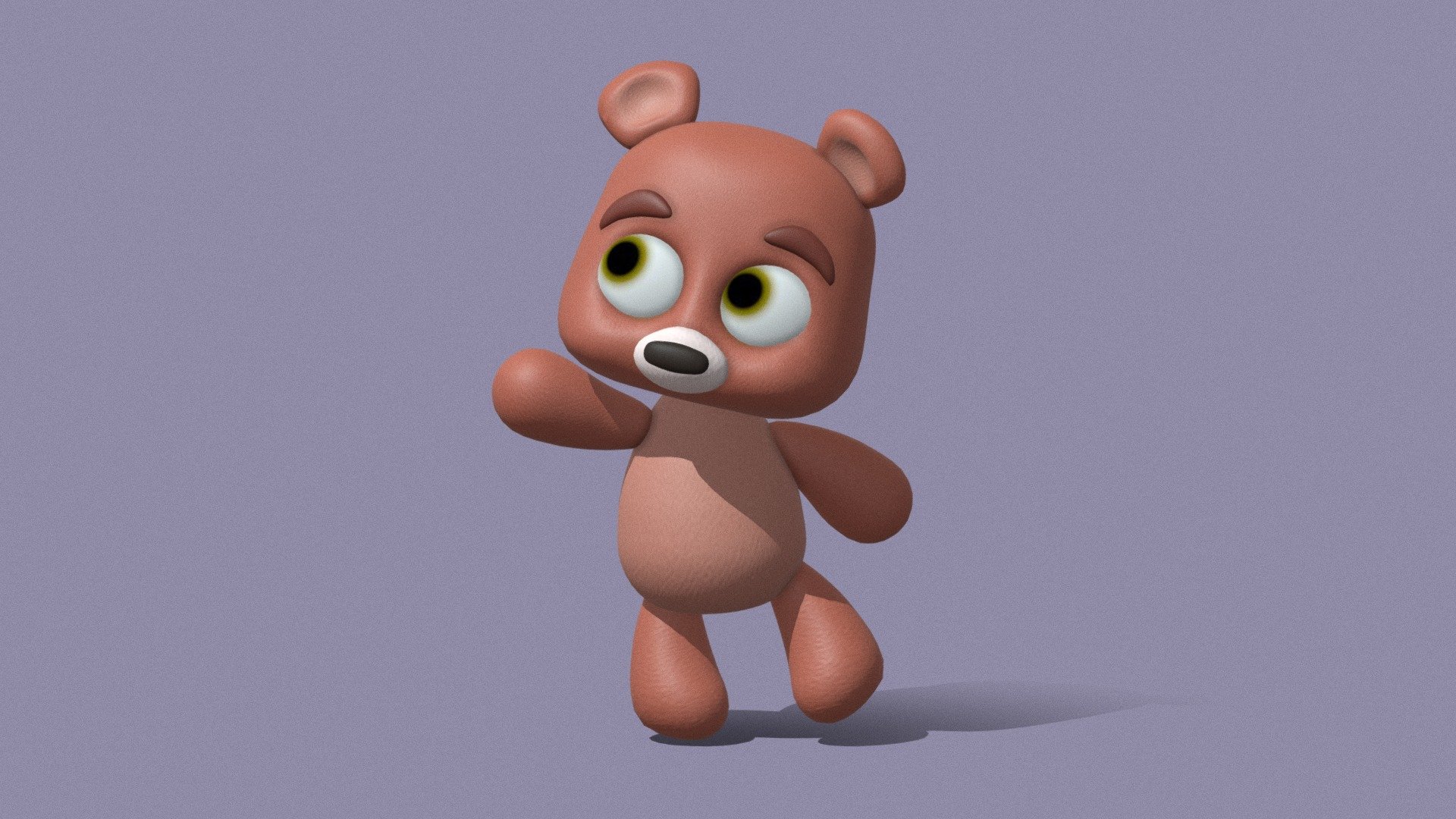 Osito modelado en Zbrush y Maya y texturizado con Substance Painter. Construido por piezas independientes, para asi posarlo de la forma que queramos sin complicaciones 3d model