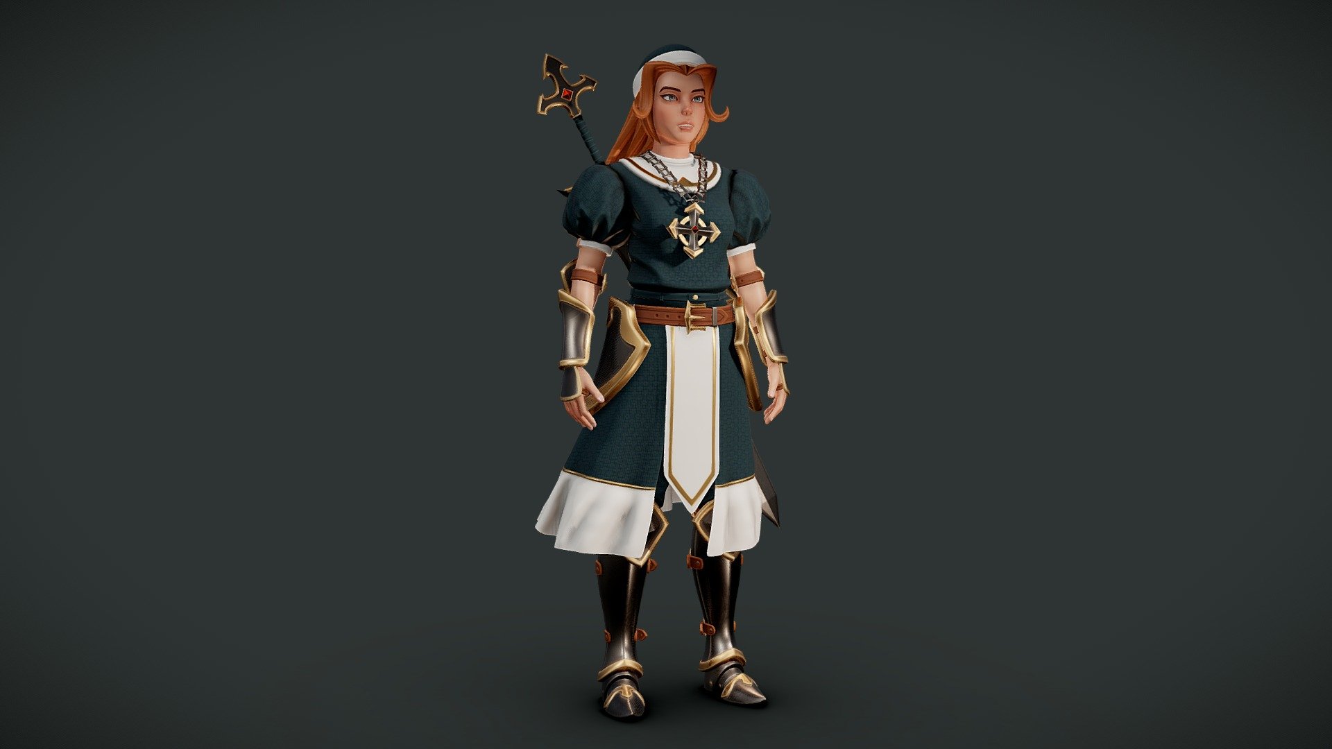 The mesh used in the Sketchfab viewer is for presentation purposes only.
A clean quadrified A-posed mesh (.fbx), but also a 3DS Max scene (.max 2023) come within the addtional files (downloadable) with uncompressed texture maps (.png).
This mesh is not rigged nor is it skinned 3d model